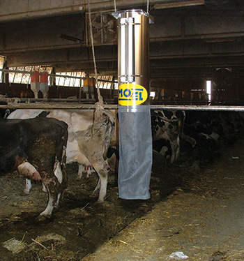 MO-EL M-306 rovarcsapda alkalmazása tejtermelő gazdaságban